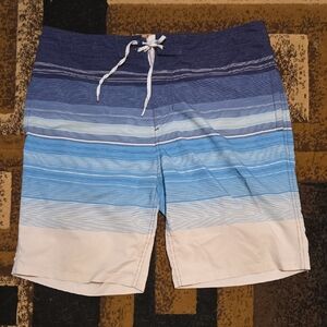 Goodfellow & Co Navy and Light Blue Board Shorts